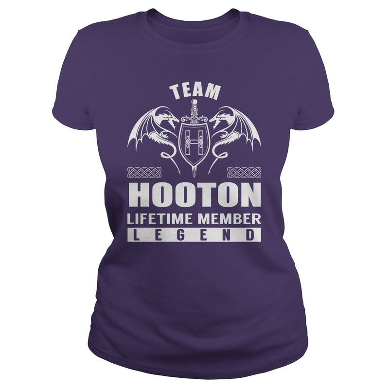 Team HOOTON Lifetime Member Legend Name TShirts