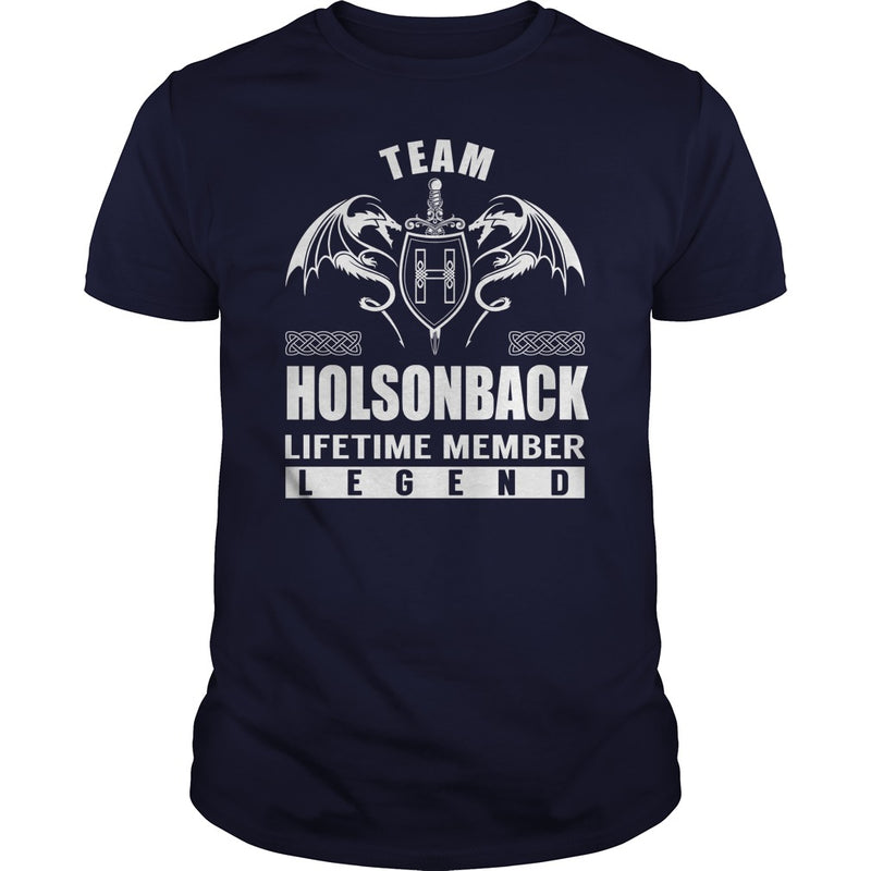 Team HOLSONBACK Lifetime Member Legend Name TShirts