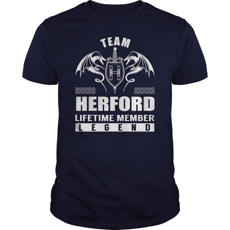 Team HERFORD Lifetime Member Legend Name TShirts