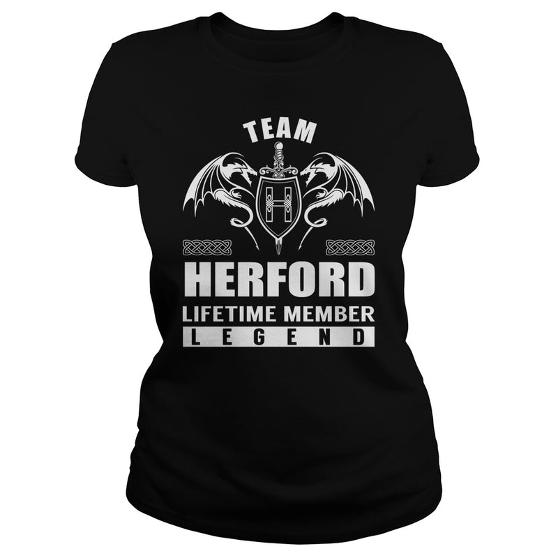 Team HERFORD Lifetime Member Legend Name TShirts