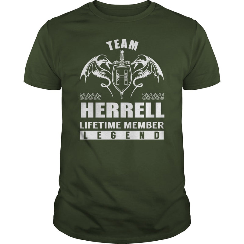 Team HERRELL Lifetime Member Legend Name TShirts
