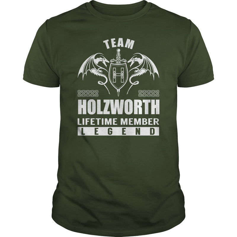 Team HOLZWORTH Lifetime Member Legend Name TShirts