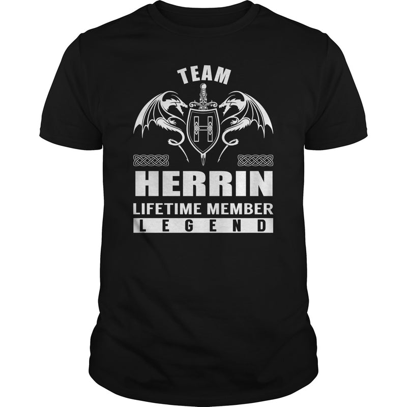 Team HERRIN Lifetime Member Legend Name TShirts