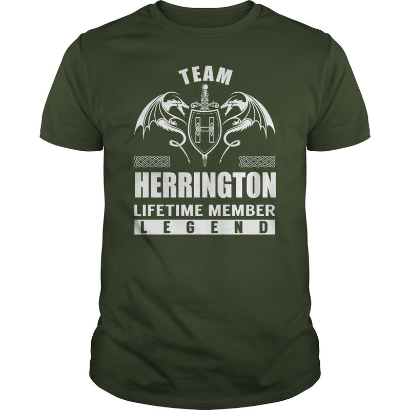 Team HERRINGTON Lifetime Member Legend Name TShirts