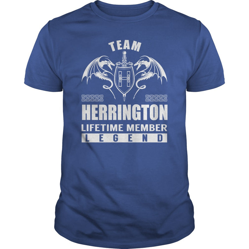 Team HERRINGTON Lifetime Member Legend Name TShirts