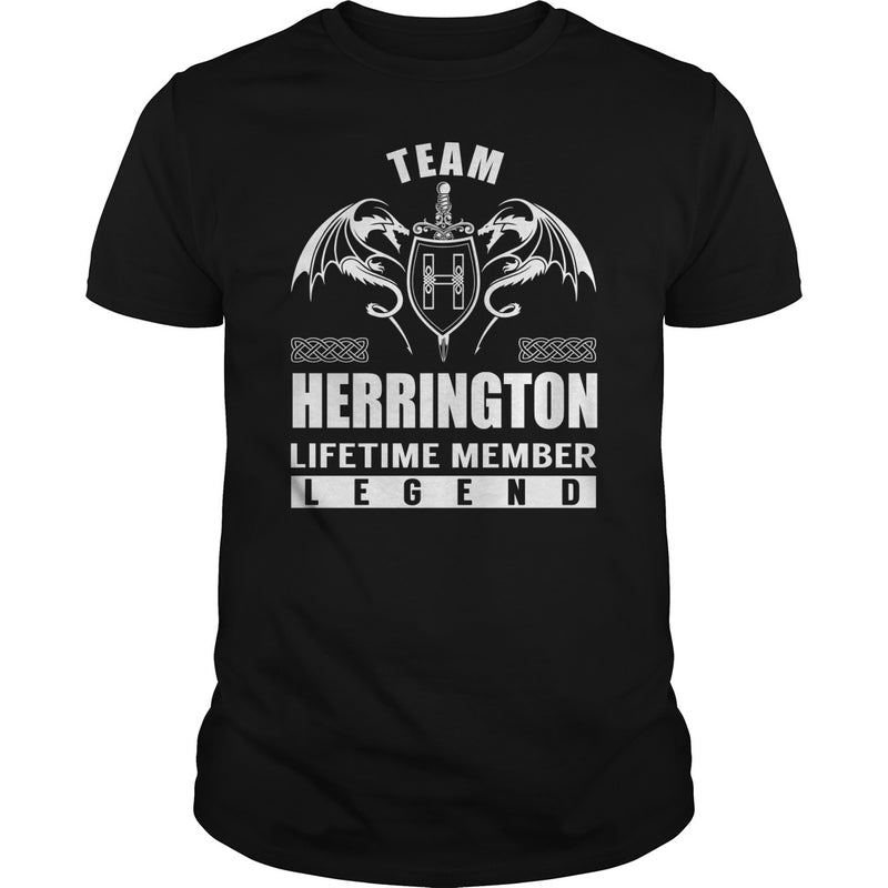 Team HERRINGTON Lifetime Member Legend Name TShirts