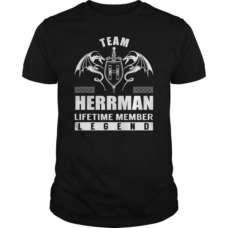 Team HERRMAN Lifetime Member Legend Name TShirts