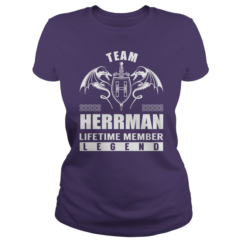 Team HERRMAN Lifetime Member Legend Name TShirts
