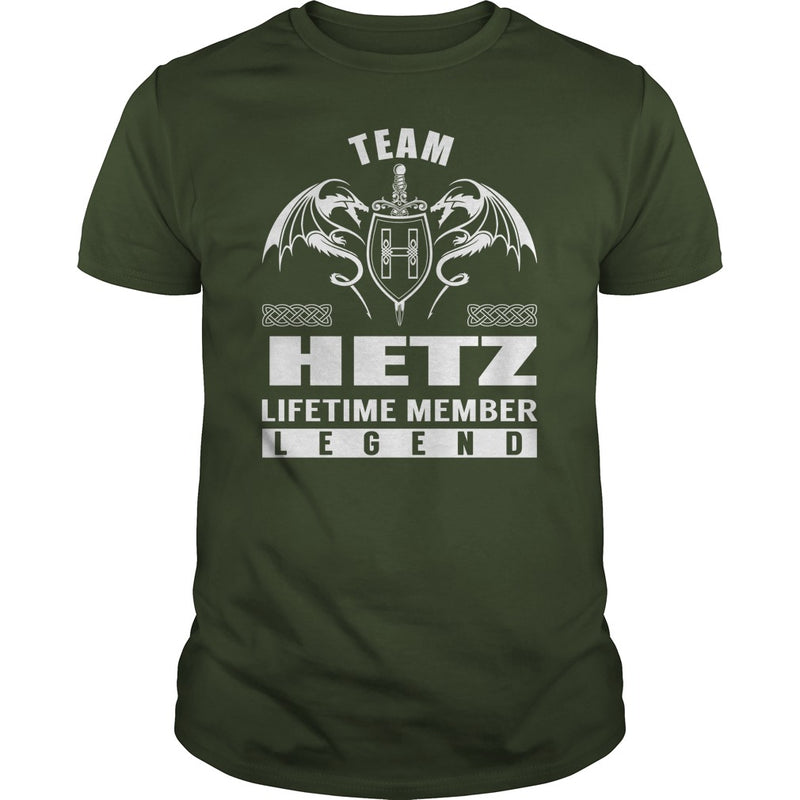 Team HETZ Lifetime Member Legend Name TShirts