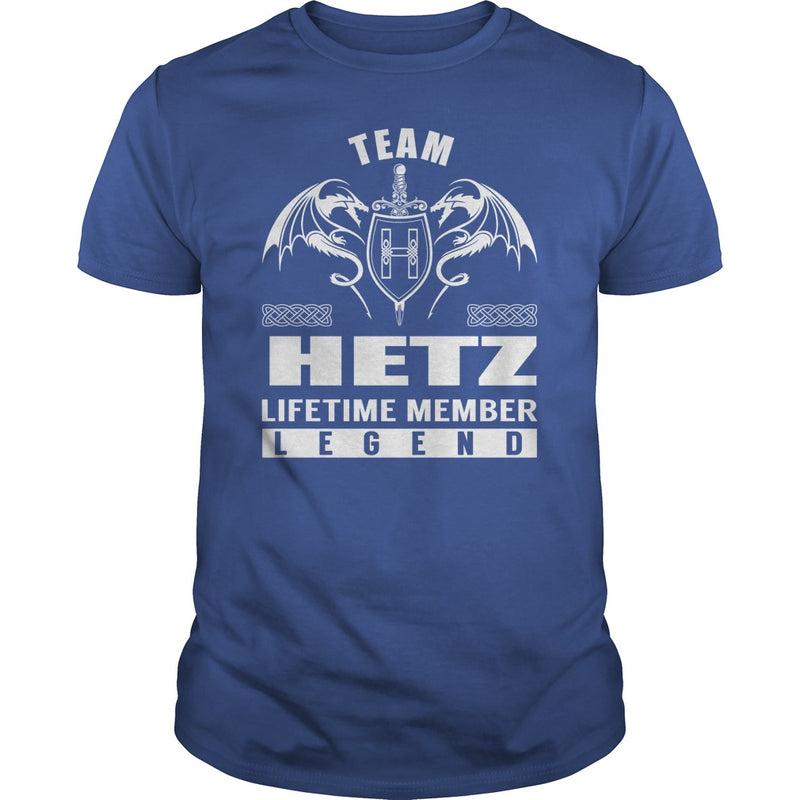Team HETZ Lifetime Member Legend Name TShirts