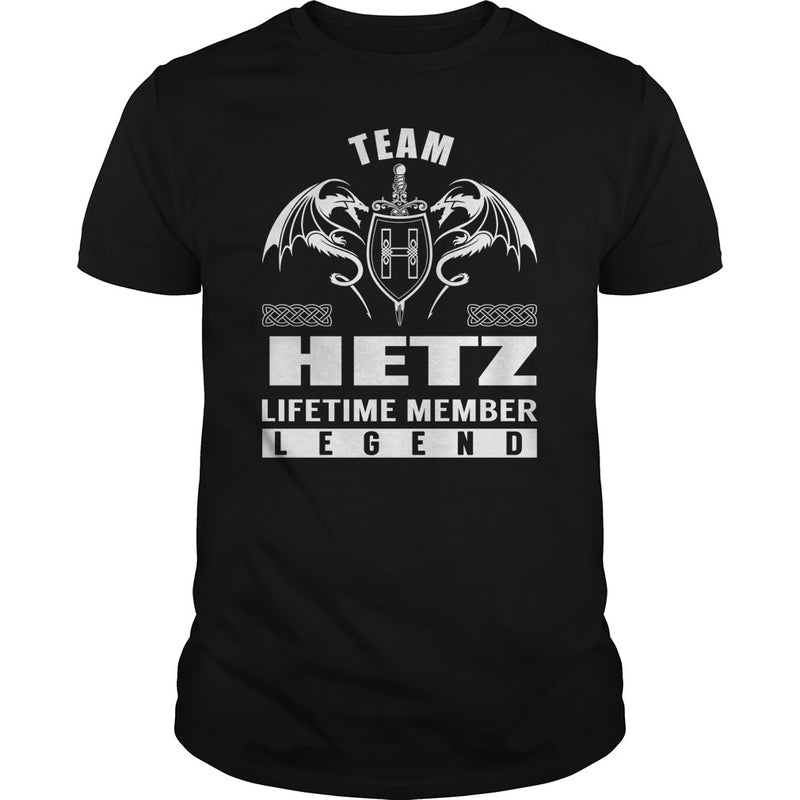 Team HETZ Lifetime Member Legend Name TShirts