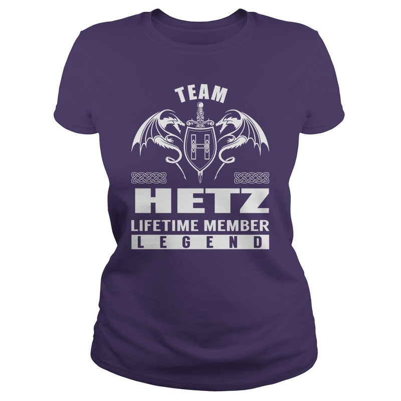 Team HETZ Lifetime Member Legend Name TShirts