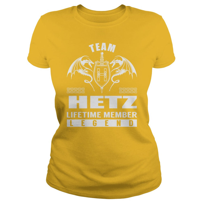 Team HETZ Lifetime Member Legend Name TShirts