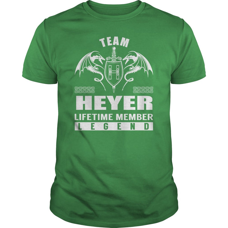 Team HEYER Lifetime Member Legend Name TShirts