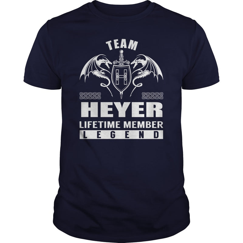 Team HEYER Lifetime Member Legend Name TShirts