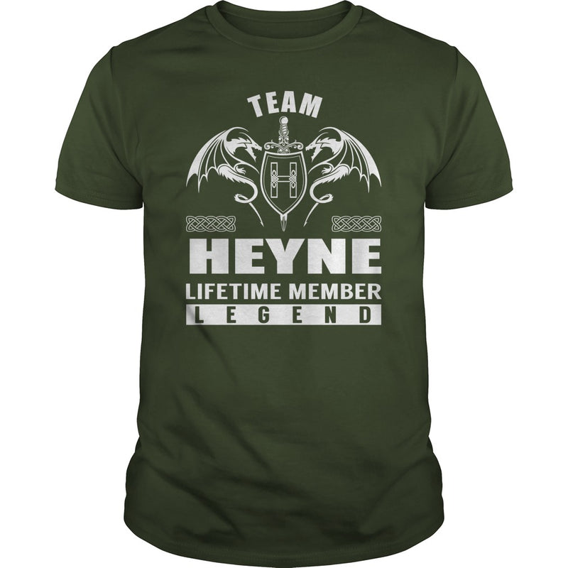 Team HEYNE Lifetime Member Legend Name TShirts