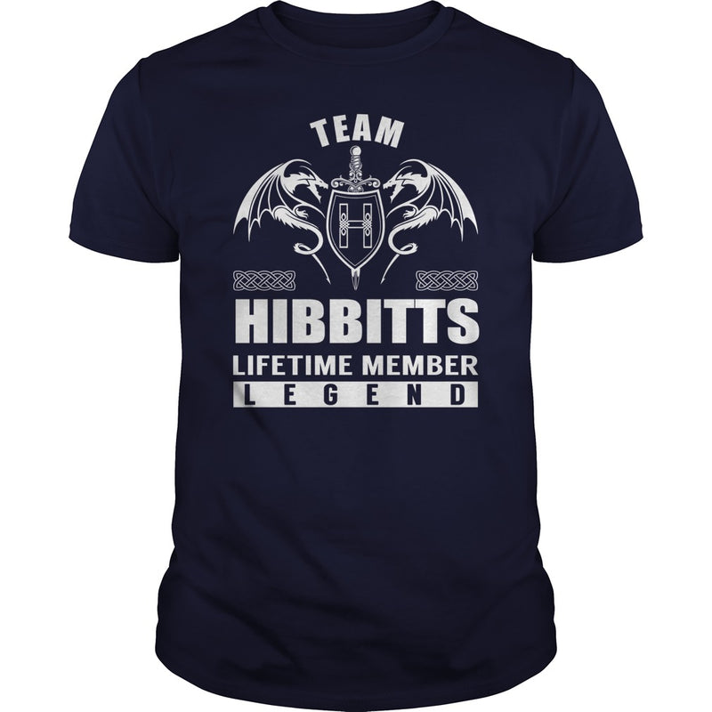 Team HIBBITTS Lifetime Member Legend Name TShirts