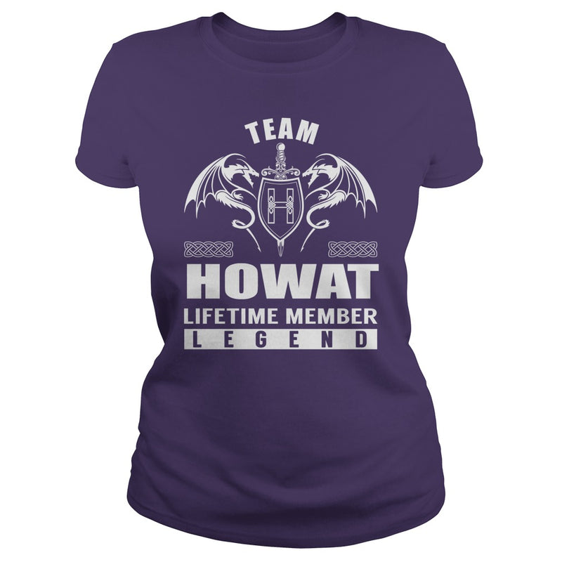 Team HOWAT Lifetime Member Legend Name TShirts