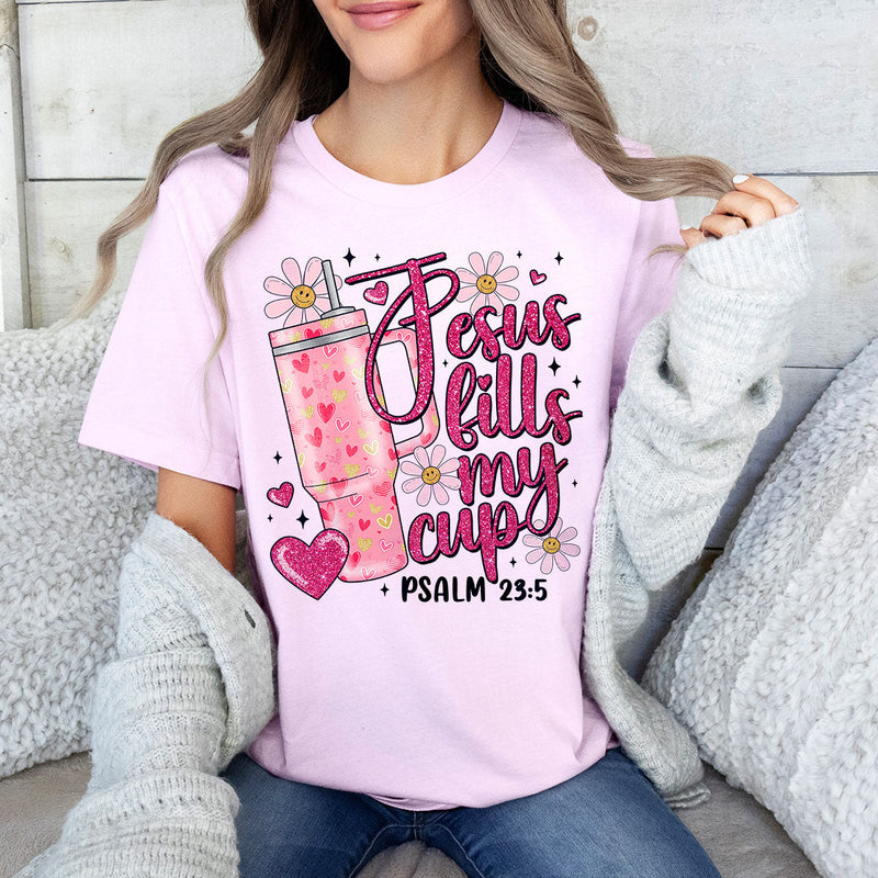 GiftyGifts Jesus Fills My Cup Valentine T-Shirt
