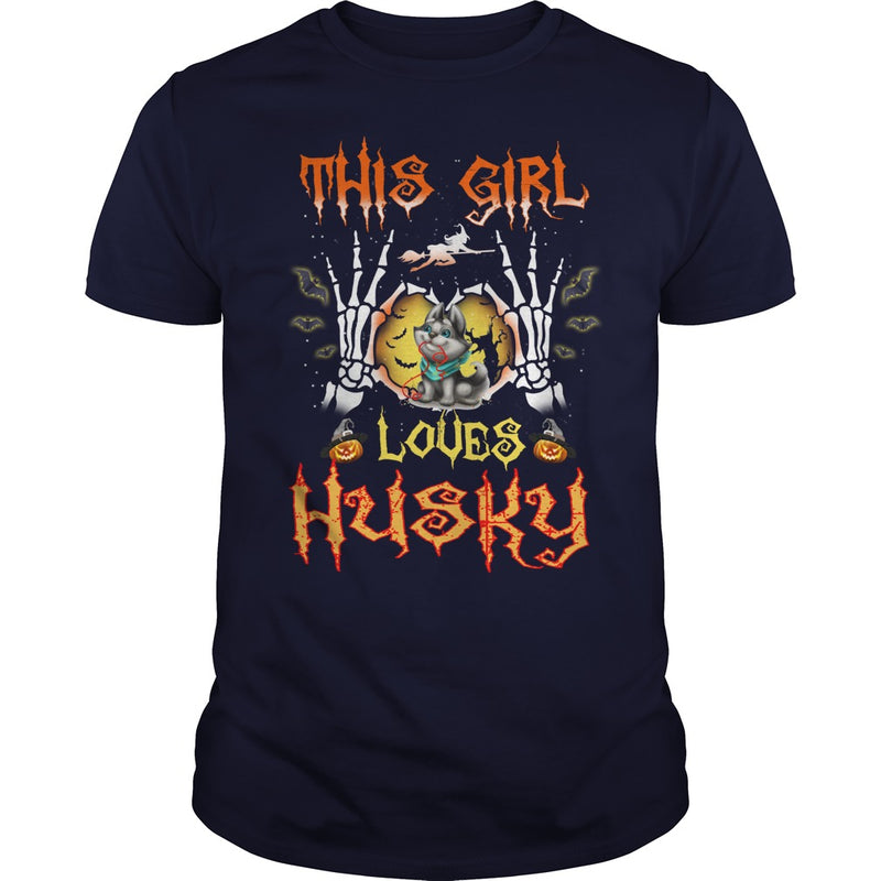This Girl Loves Husky Halloween