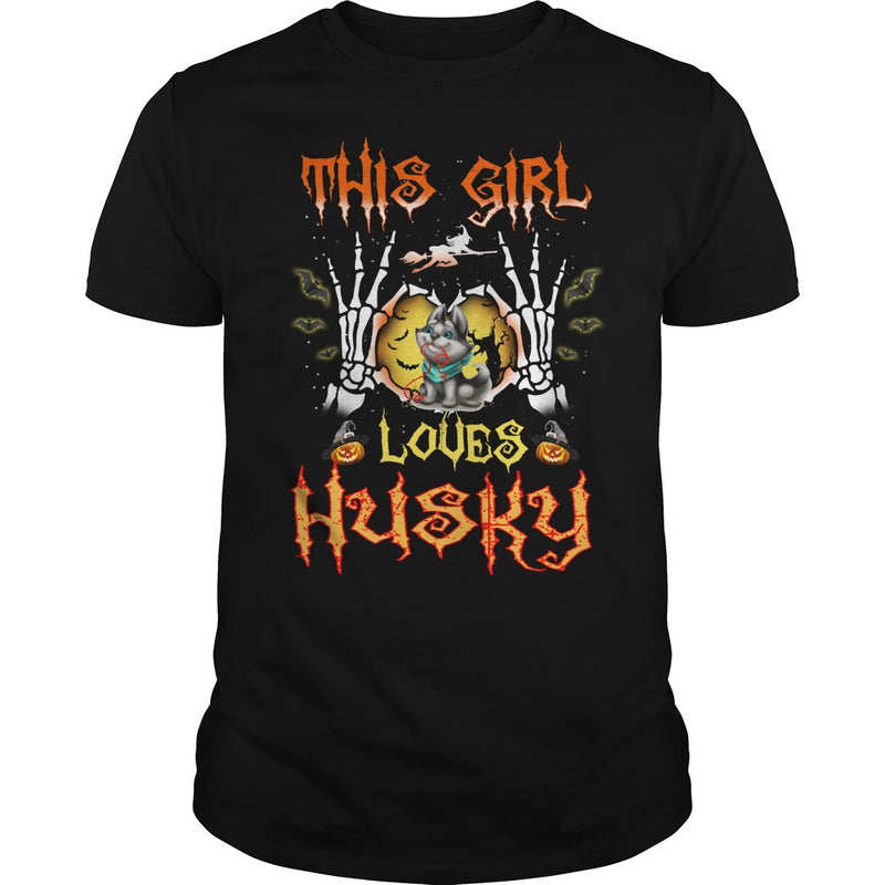 This Girl Loves Husky Halloween