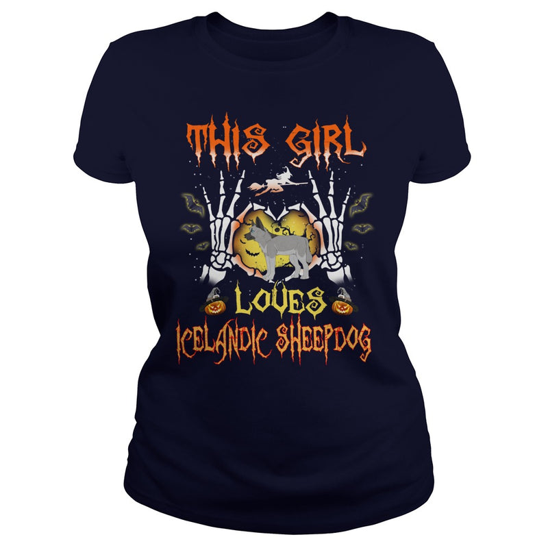 This Girl Loves ICELANDIC SHEEPDOG Halloween