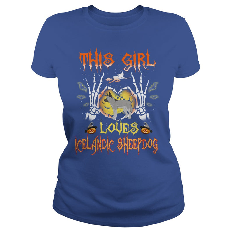 This Girl Loves ICELANDIC SHEEPDOG Halloween