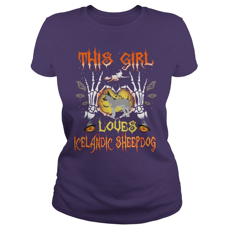 This Girl Loves ICELANDIC SHEEPDOG Halloween