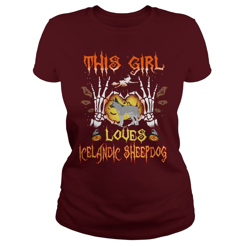This Girl Loves ICELANDIC SHEEPDOG Halloween