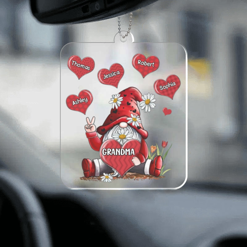 Copy of Gnome Grandma Grandkids Name Personalized Acrylic Ornament - Gift For Grandma