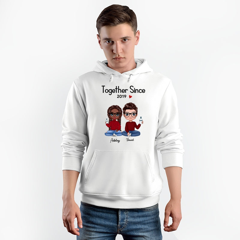Doll Couple Sitting Valentine‘s Day Personalized Shirt_lan