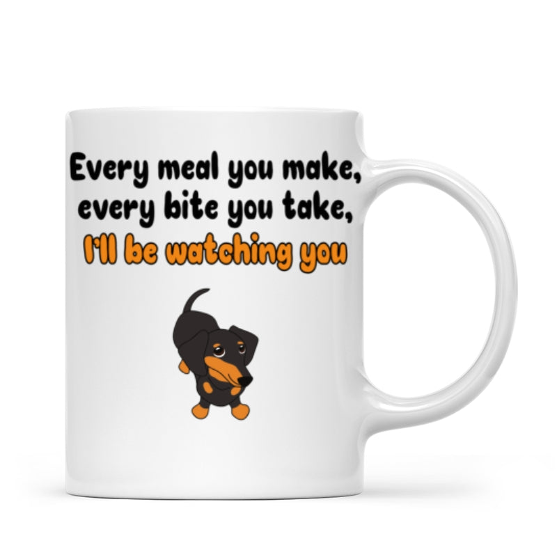 Dachshund Dog Watching You Personalized Coffee Mug