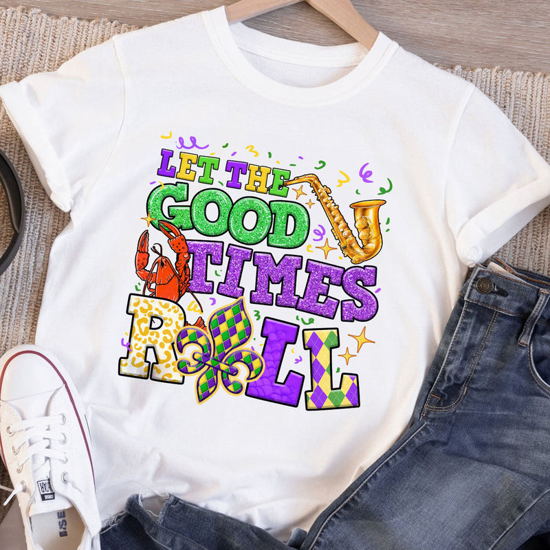 GiftyGifts Mardi Gras Let The Good Times Roll Louisiana New Orleans NOLA T-Shirt