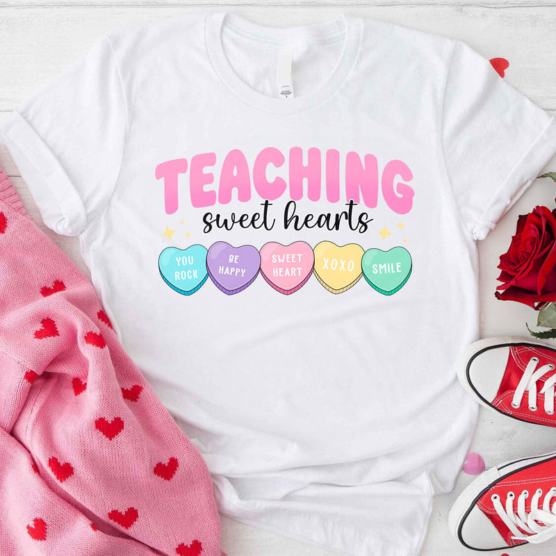 GiftyGifts Teaching Sweethearts Teacher Valentine T-Shirt