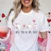 GiftyGifts Will You Be My Boo Cute Ghost Valentine T-Shirt