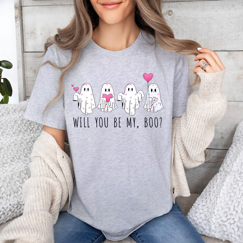 GiftyGifts Will You Be My Boo Cute Ghost Valentine T-Shirt