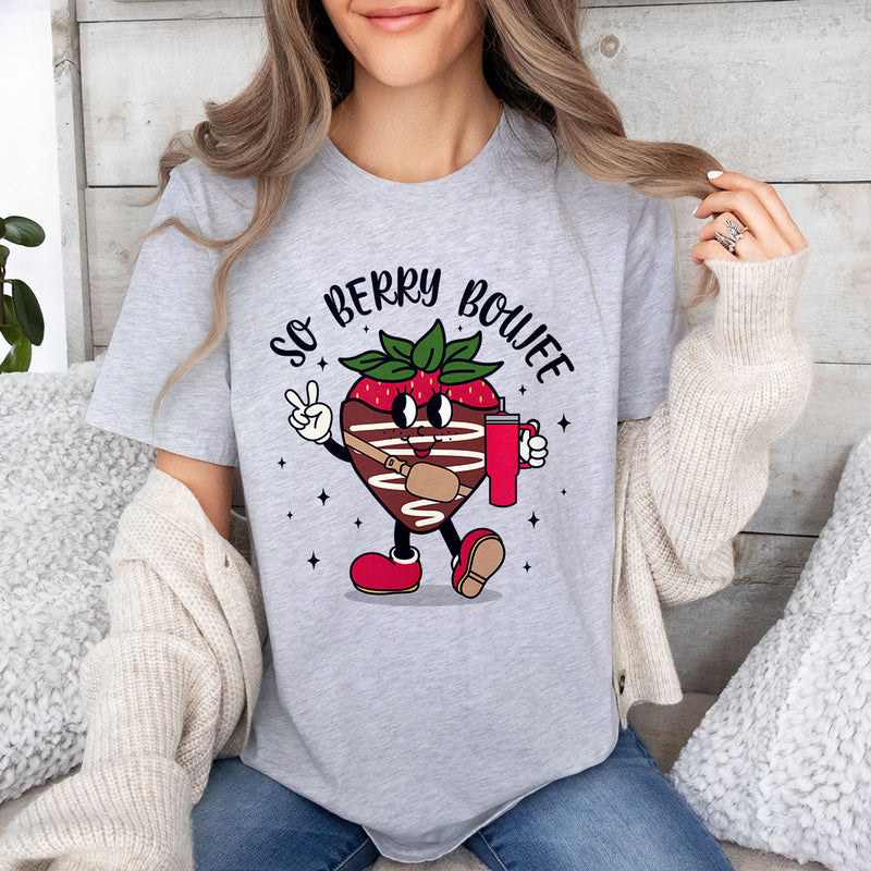 GiftyGifts So Berry Boujee Chocolate Covered Strawberry Valentine T-Shirt