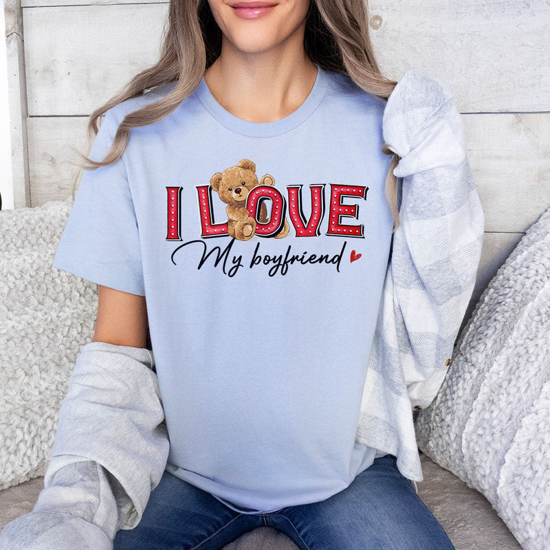 GiftyGifts I Love My Boyfriend Valentine T-Shirt