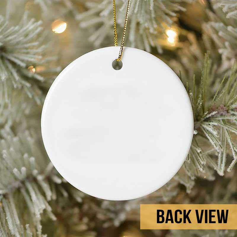 Circle Ornament A Girl And Her Cats On Bed Personalized Circle Ornament