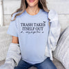 GiftyGifts Minimalist Trash Takes Itself Out T-Shirt