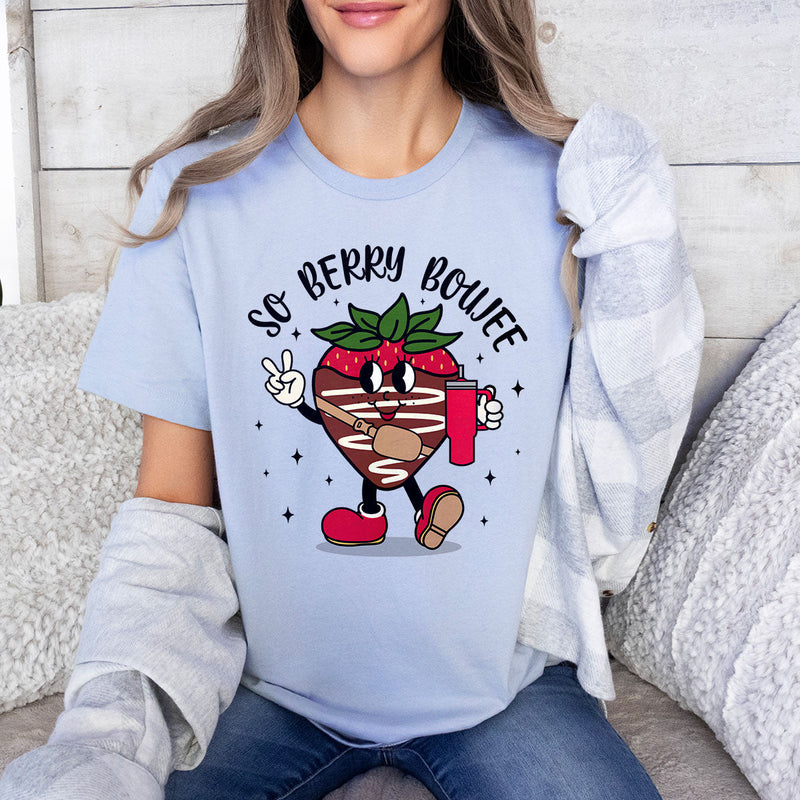 GiftyGifts So Berry Boujee Chocolate Covered Strawberry Valentine T-Shirt