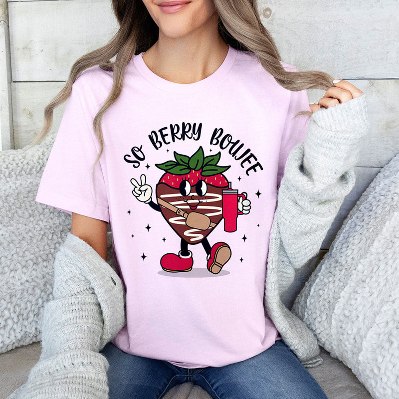 GiftyGifts So Berry Boujee Chocolate Covered Strawberry Valentine T-Shirt