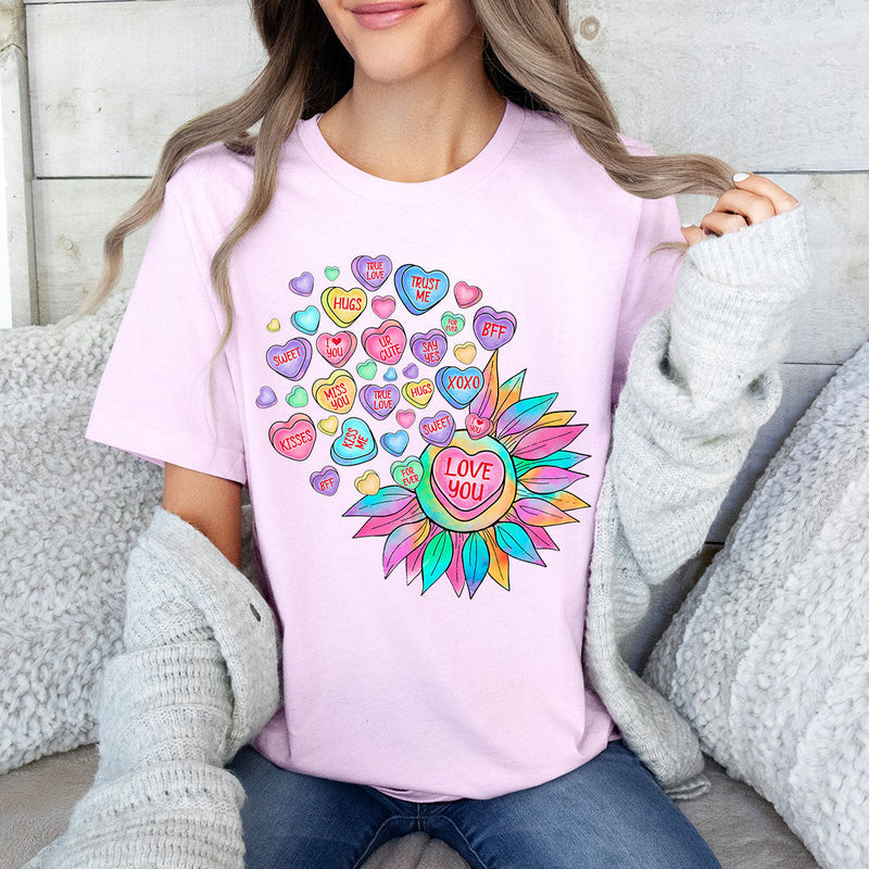 GiftyGifts Love You Sunflower Valentine T-Shirt