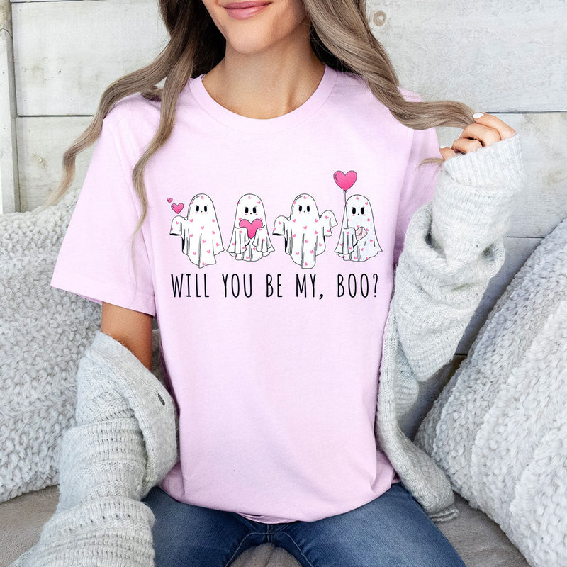 GiftyGifts Will You Be My Boo Cute Ghost Valentine T-Shirt