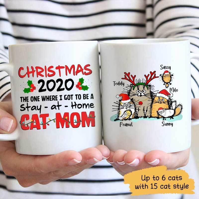 Mugs 2020 Stay At Home With My Cats Personalized Mug 11oz