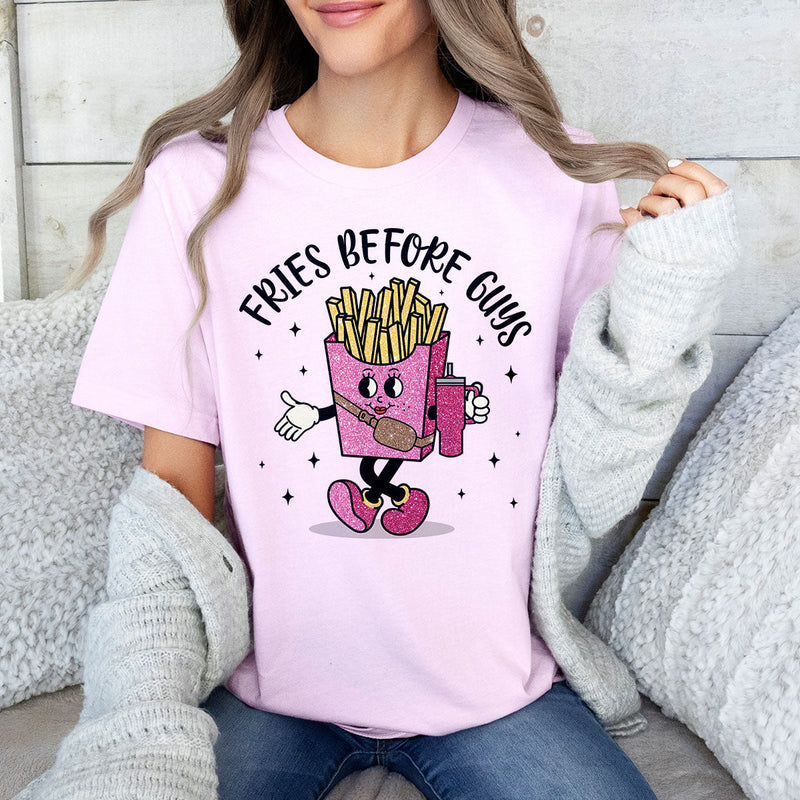 GiftyGifts Fries Before Guys Valentine T-Shirt