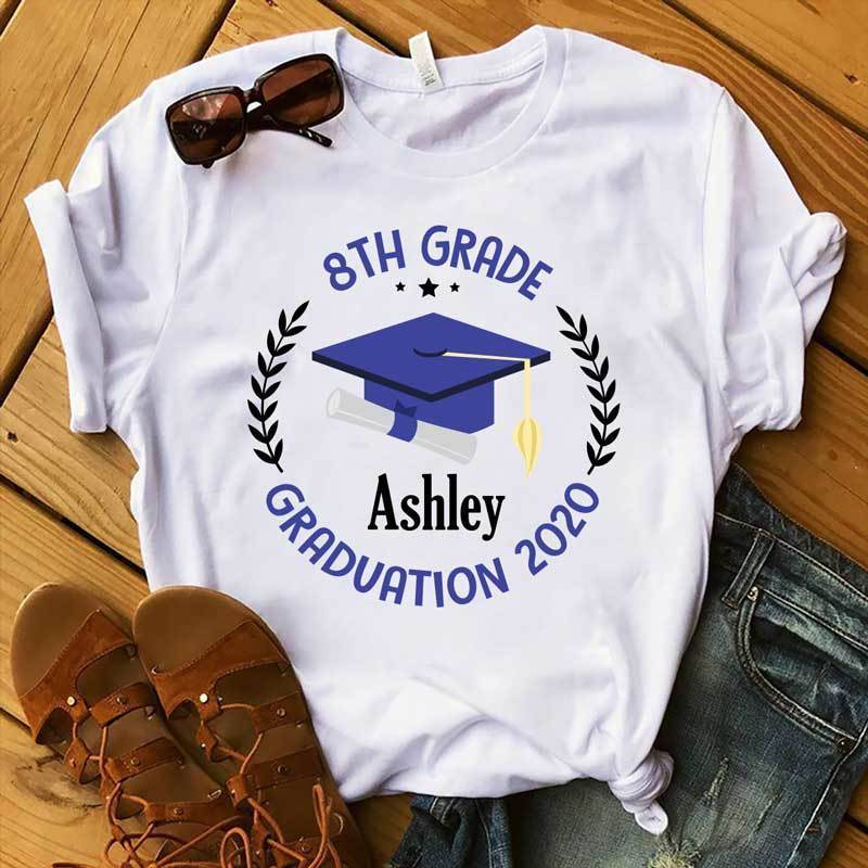 T-shirts 8th Grade Graduation Personalized Shirt Classic Tee / S / White