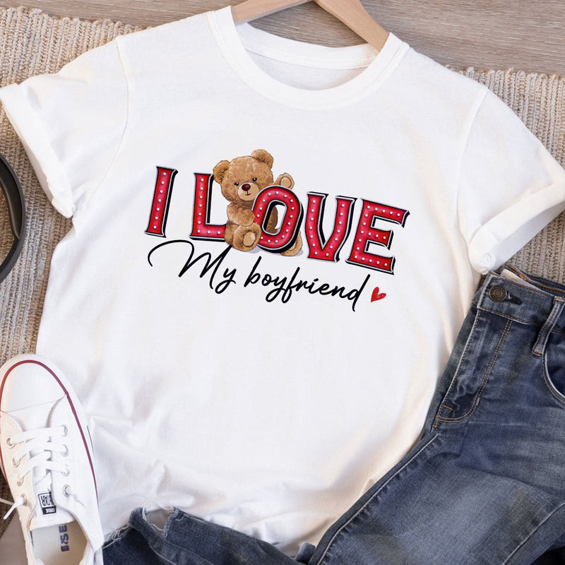GiftyGifts I Love My Boyfriend Valentine T-Shirt