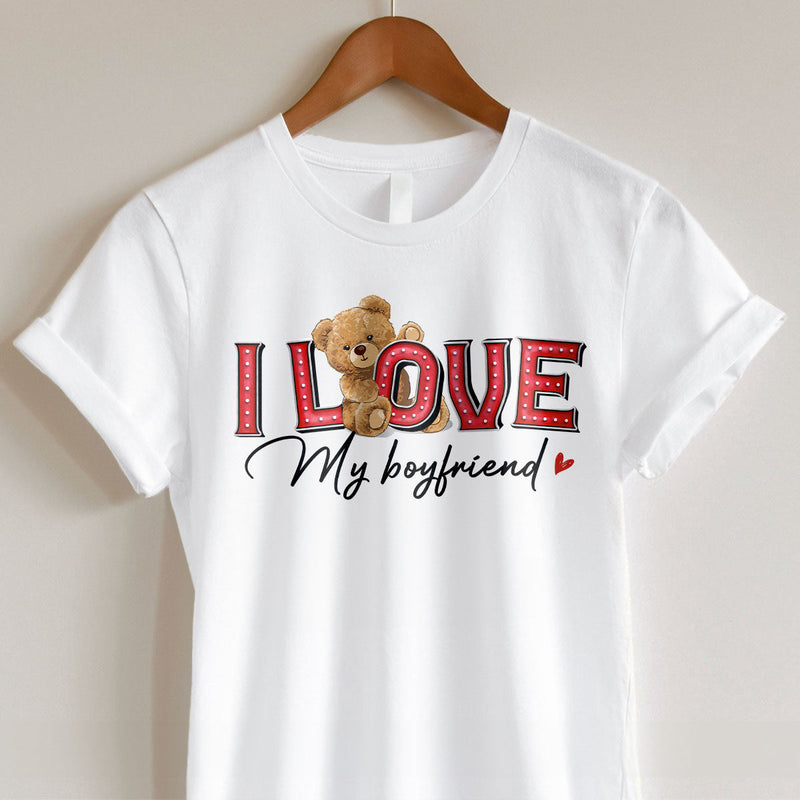 GiftyGifts I Love My Boyfriend Valentine T-Shirt