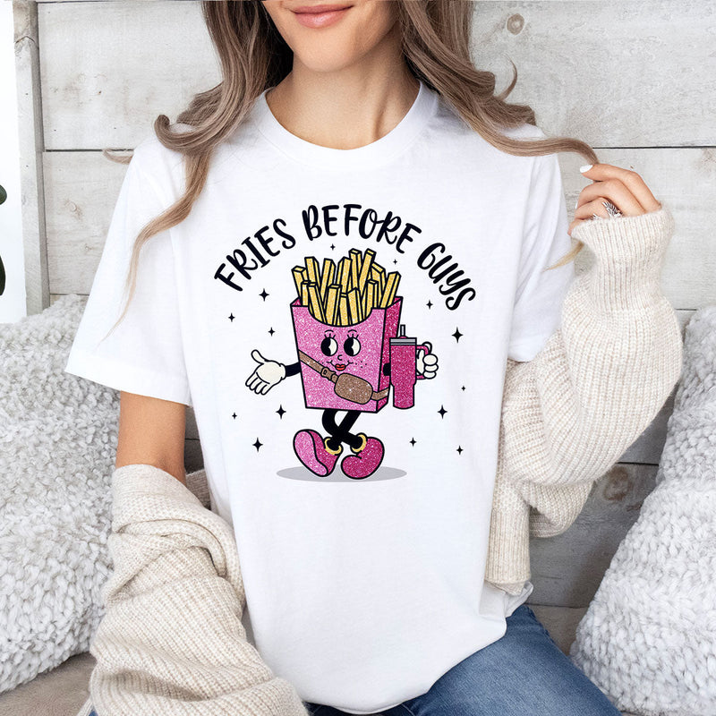 GiftyGifts Fries Before Guys Valentine T-Shirt